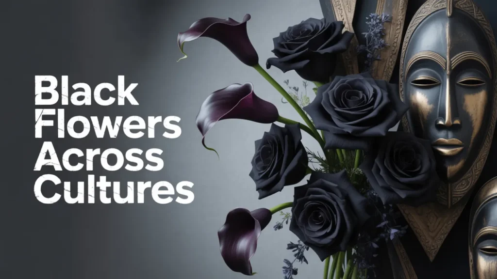Black flowers photo