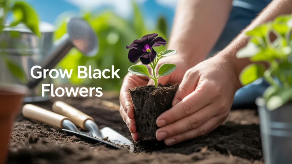 How to grow black flowers